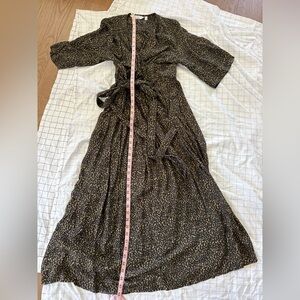 & Other Stories Brown Leopard Print Maxi Wrap Dress